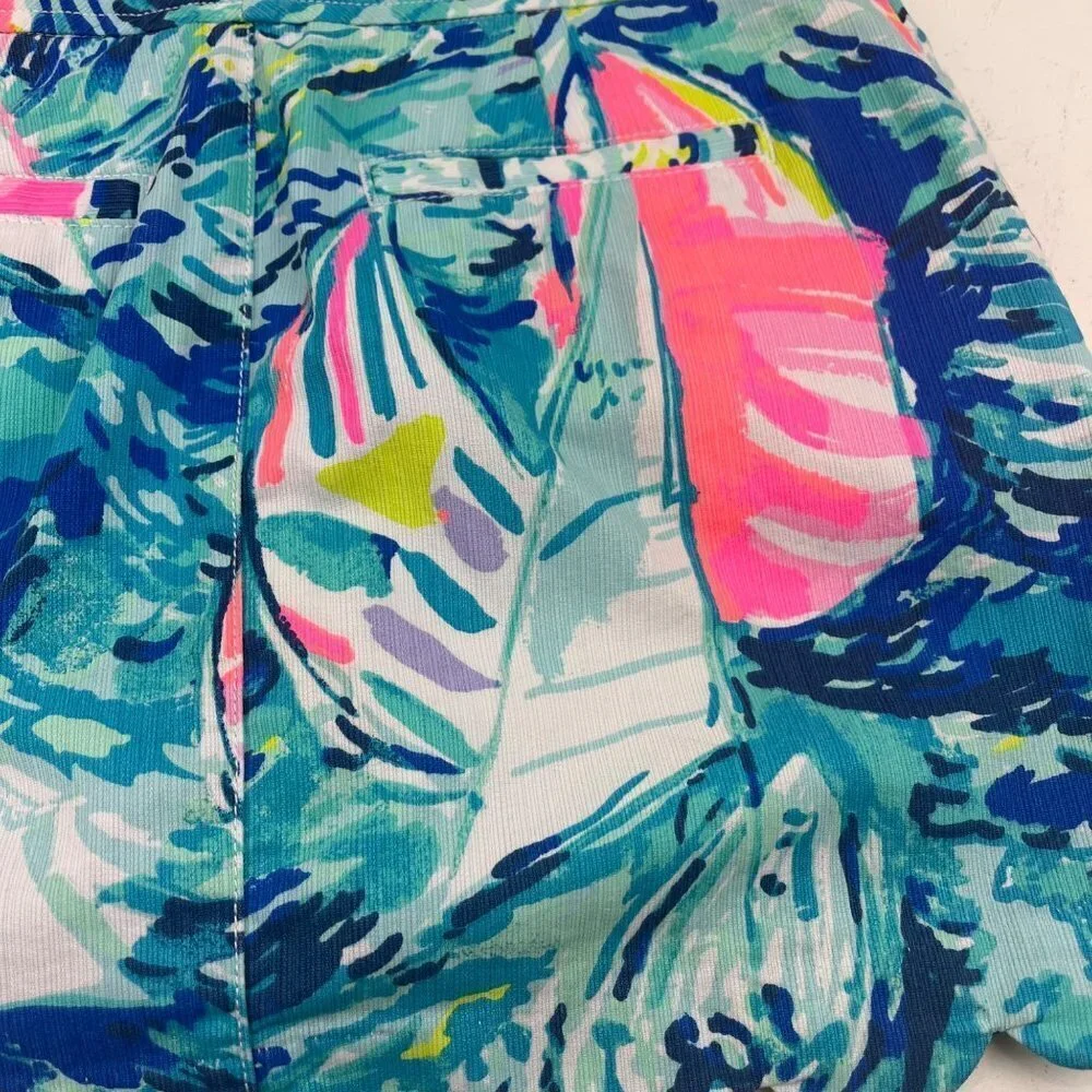 Lilly Pulitzer Colette Skort Holy Grail Hey Bay Bay Sailboat Blue Print Size 0 - Picture 8 of 10